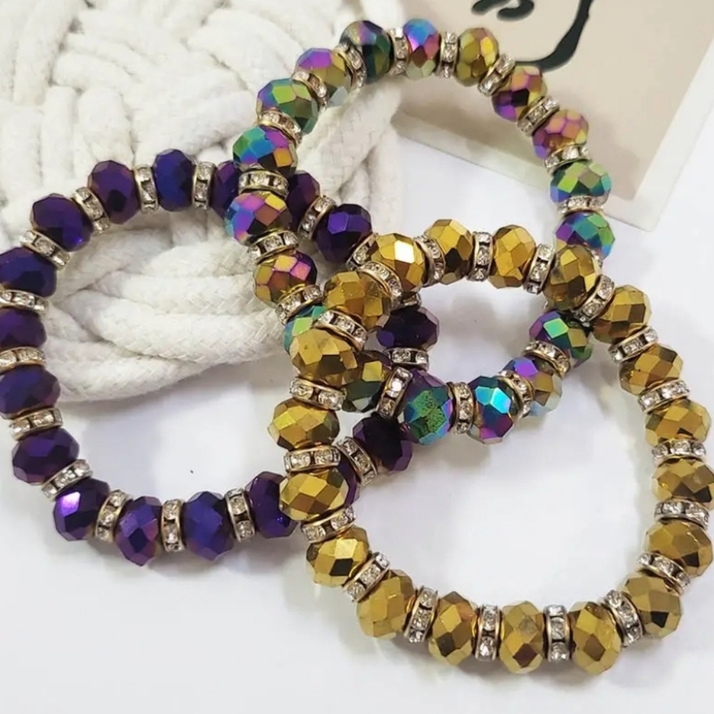 Glass Beads Stretch Bracelet Set